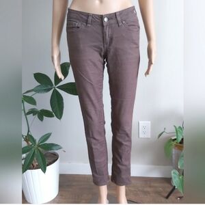 PRANA jeans size 2 chocolate brown organic cotton brown ankle  low rise